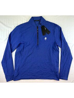 NWT Greyson Siasconset Men's Sz. M Blue 1/4 Zip Golf Performance Pullover